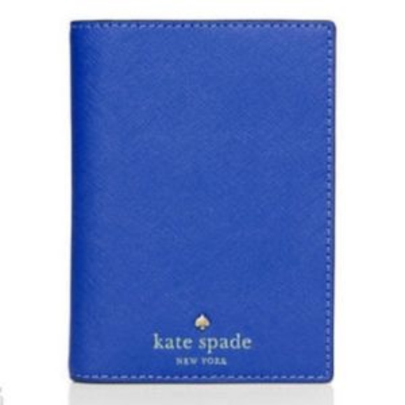 SOLD OUT!! RARE Kate Spade Passport Holder Orbit Blue! NWT! - Picture 4 of 7